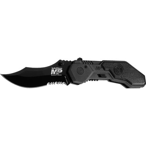 Smith & Wesson Military Police Ma Blk Scooped BaCK DPs Knife