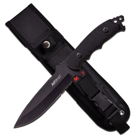 MTech Fixed  Blade Knife 5.75" Black Blade with Sheath