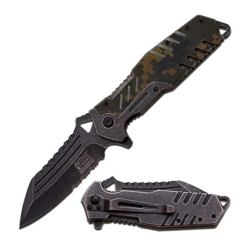 MTech Xtreme Spring Assisted Knife 3.75" Blade-Camo Handle