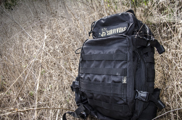 12 Survivors Tactical Backpack Black