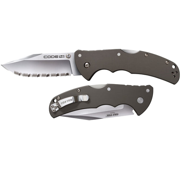Cold Steel Code 4 Clip Point Full Serrated 3.5in Folding