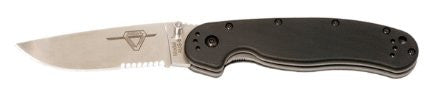 Ontario Knife Co RAT Folder Satin Partial Serration