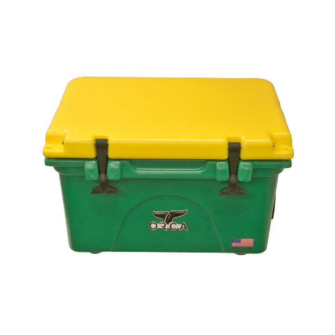ORCA 26 Quart Yellow Lid and Green Bottom Cooler