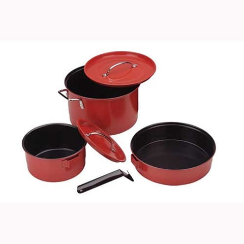 Coleman Family Cookset 6 Piece Red Enamel 2000016422