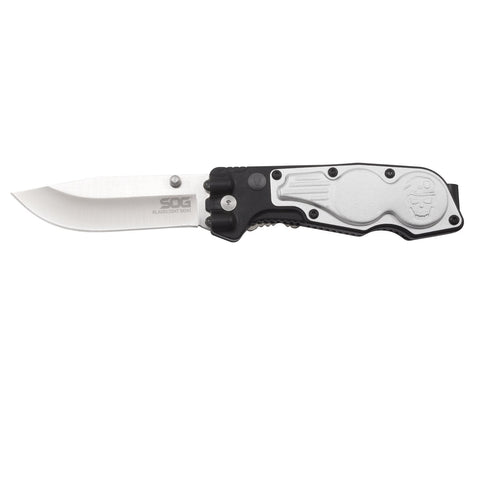 SOG BladeLight Mini Folding Knife Satin with 3in Blade