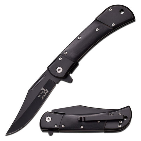 Elk Ridge Spring Assisted Knife 4.75" w/Blk Pakkawood Handle