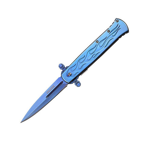 Tac Force Spring Assisted Knife 3.75" Blade Blue Handle
