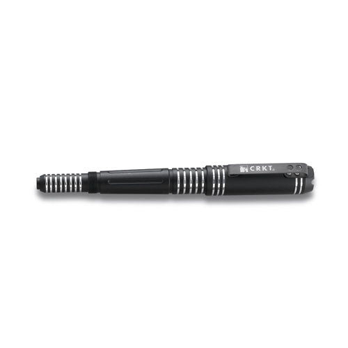CRKT Elishewitz Tao Pen Black With Bright Grooves Aluminum