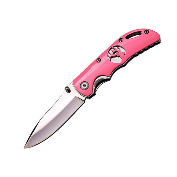 Elk Ridge Folding Knife 2.75" Blade w/Pink Spray Handle
