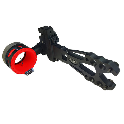 Axion Shift Single Pin Sight .019" Black w/Red Guard Ring