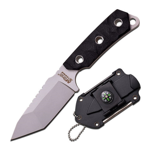M-Tech USA Xtreme Neck Knife 5.5" w/Black G10 Handle
