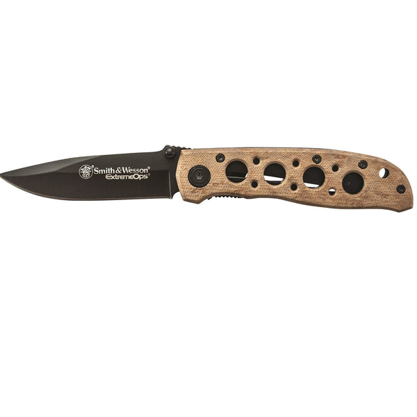 S&W Extreme Ops Folding Knife-Drop Point Blade w/Alum Handle