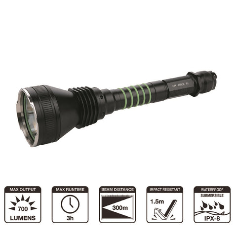 Greatlite Tactical 700 Lumen Rechargeable LED Flashlight