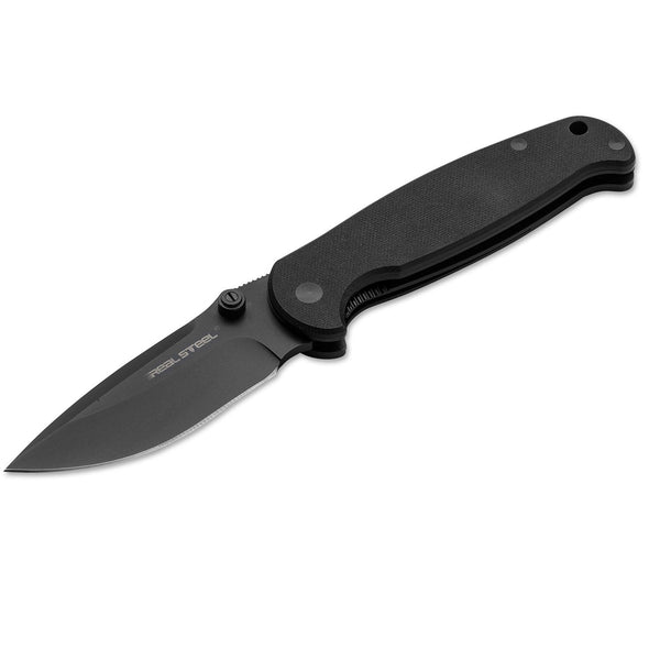 Boker Real Steel H6 Pocket Knife 3-3/4" Blade - Black