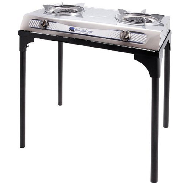 Stansport Stainless Steel 2 Burner Stove with Stand