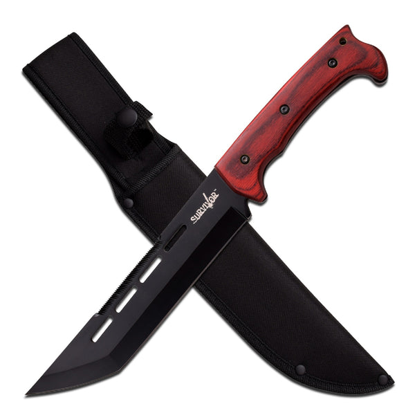Survivor Fixed Knife 14" w/Pakkawood Handle & Nylon Sheath