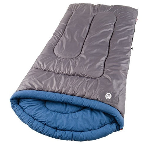 Coleman White Water 84x39 Inch Rectangle Sleeping Bag Gry/Bl