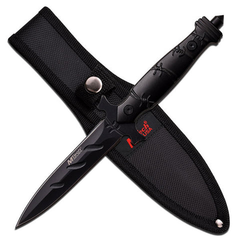 M-Tech USA Fixed Boot Knife 8.75" with 4.25" Black SS Blade