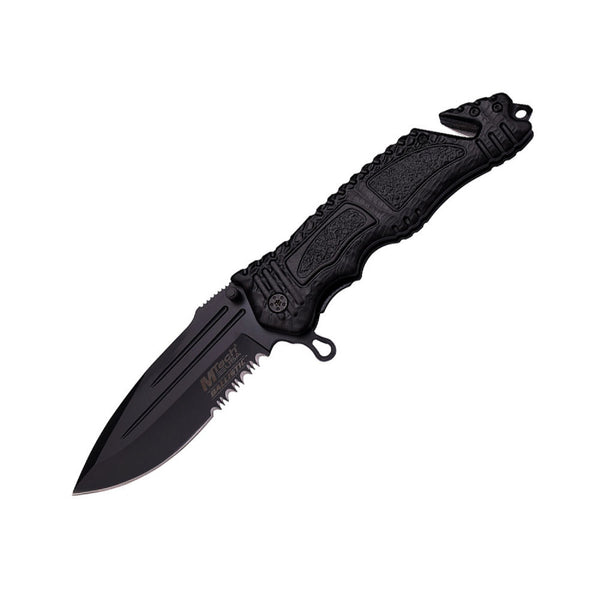 MTech Spring Assisted Knife 3.66" Half Serrated Blade