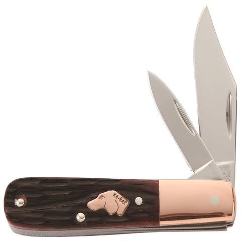 Ka-Bar Coppersmith Wharncliffe Barlow 2 blade Folding Knife