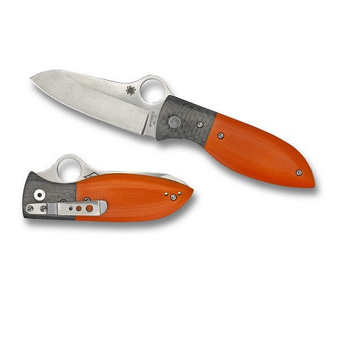Spyderco Firefly G-10 Orange Plain Edge Knife