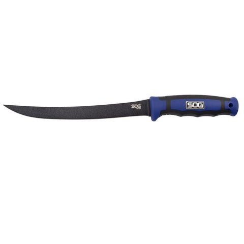 SOG Fillet Knife (7.5-inch)- Black Non-Stick 6in Blade
