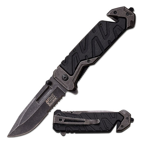 M-Tech Xtreme USA Spring Assisted Knife 4.5" w/Black G10 Hdl