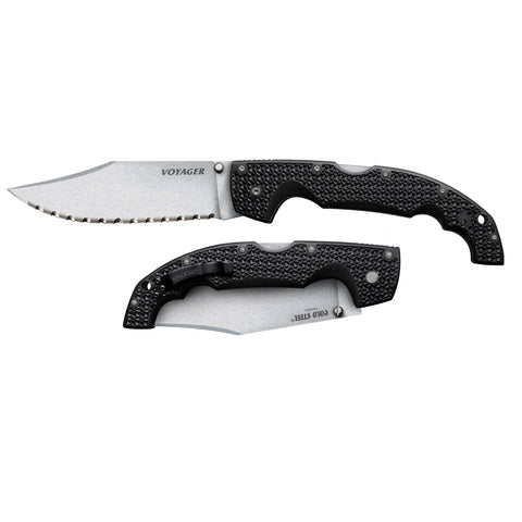 Cold Steel Voyager Clip 5.5in Serrated Edge Folding Knife
