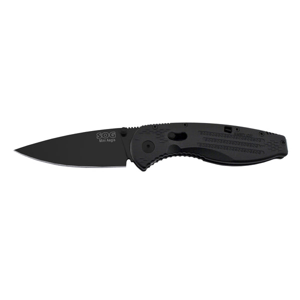SOG Aegis Mini Black TiNi Folding Knife AE22-CP