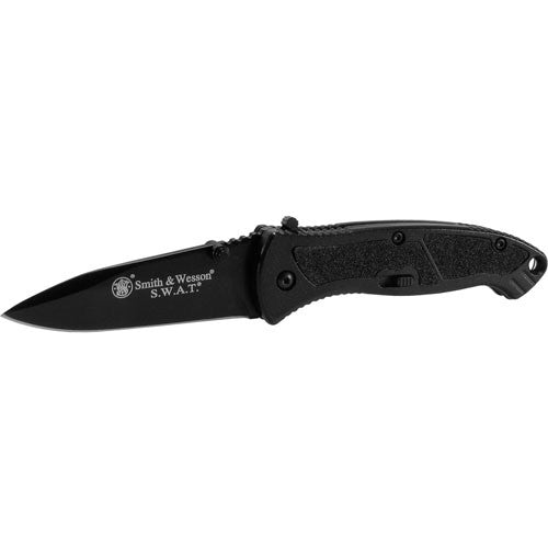 Smith & Wesson Swat Med Ma Blk Knife With Pocket Clip SWATMB