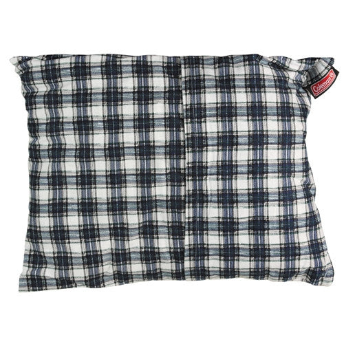 Coleman Fold-N-Go Large Pillow Flannel Navy Plaid 2000013659
