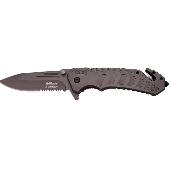 MTech Ballistic 4.75in Folder Knife-gray Titanium Blade/Hndl