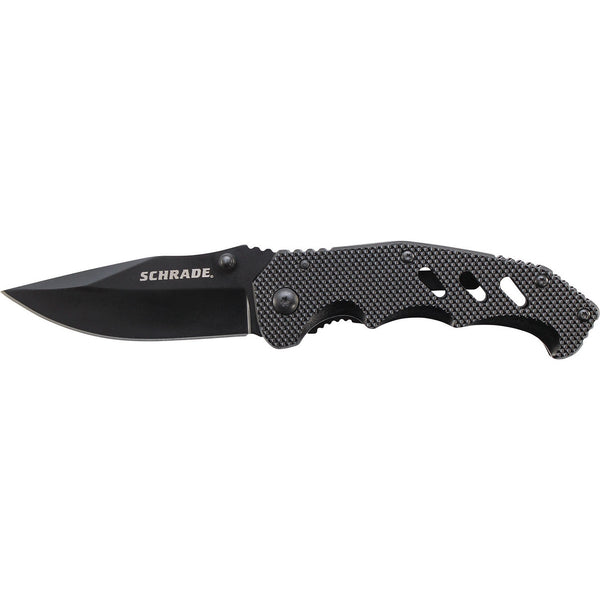 Schrade Liner Lock Folding Knife Clip Point Blade/Alum Hndle