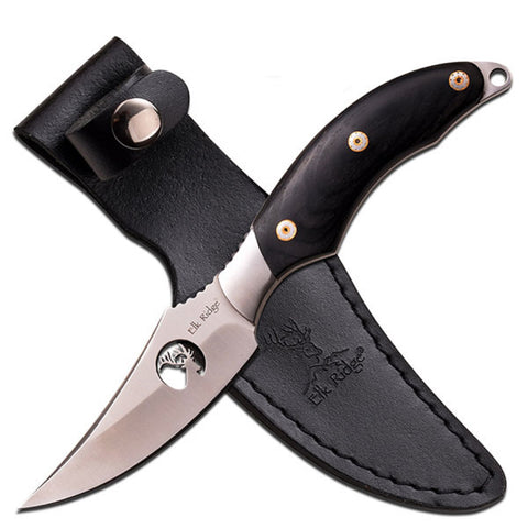 Elk Ridge Fixed Knife 8" - 3.5" SS Blade w/Elk Logo Cutout