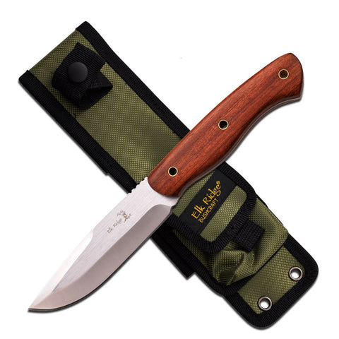 Elk Ridge Fixed Knife 10" - 4.75" SS Blade Rosewood Handle