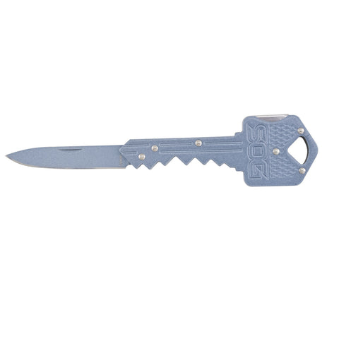 SOG Key - Knife - Blue Folding Knife 4in Overall