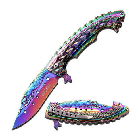 Tac Force Spring Assisted Knife Rainbow - 3.75" Blade