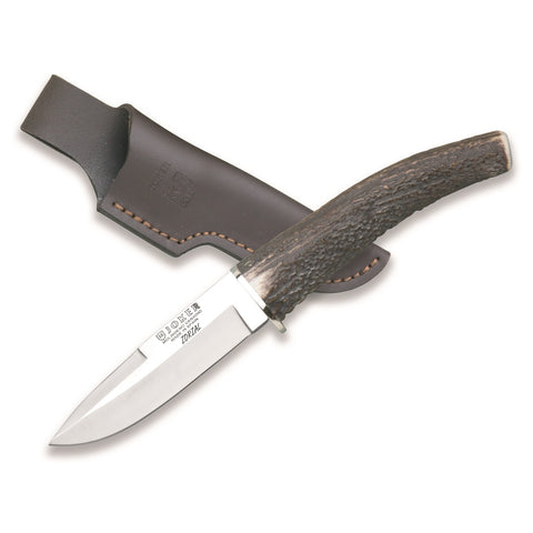Joker Knives De Monte Fixed Hunting Knife w/Stag Horn Handle