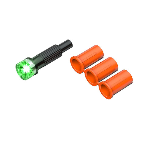 Clean Shot/Nock Out XBOW Lighted Flat Back Nock - Grn 3Pack