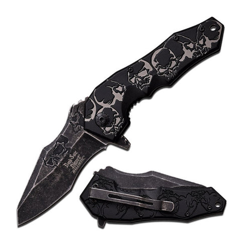 Dark Side Spring Assisted Knife 4.75" - Aluminum Handle