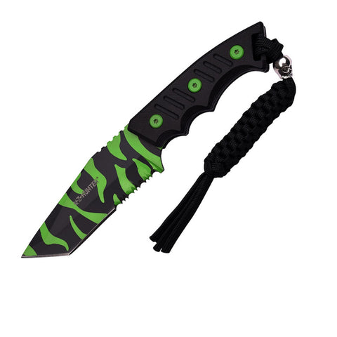 Z-Hunter Fixed Blade Knife 3.75" Zombie Camo Plain Blade