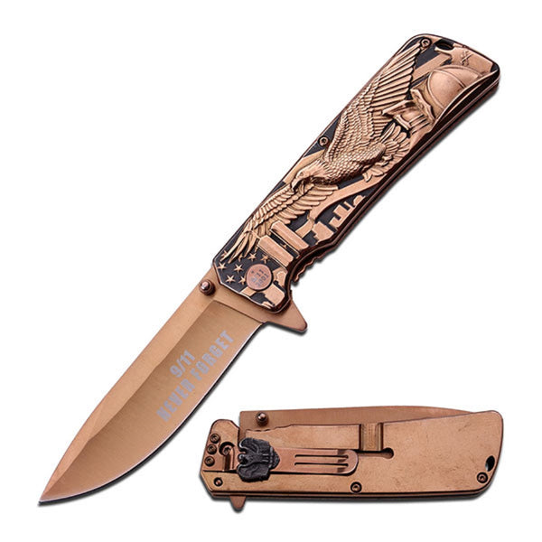 Master Collection Bronze Folding Ti-Coated/Laser Etch Blade