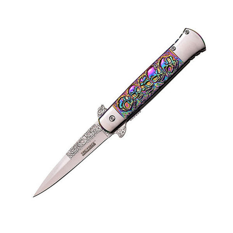 Tac Force Spring Assisted Knife 3.75" Blade Rainbow Handle