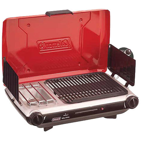 Coleman 2 Burner Grill Stove Combo Red/Black 2000020925