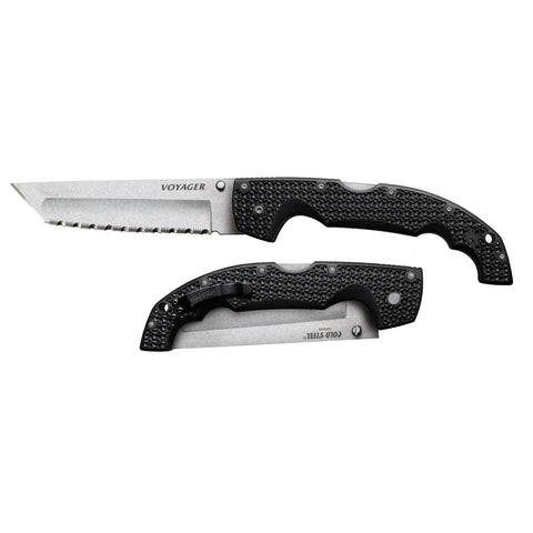 Cold Steel Voyager Tanto 5.5in Serrated Edge Folding Knife