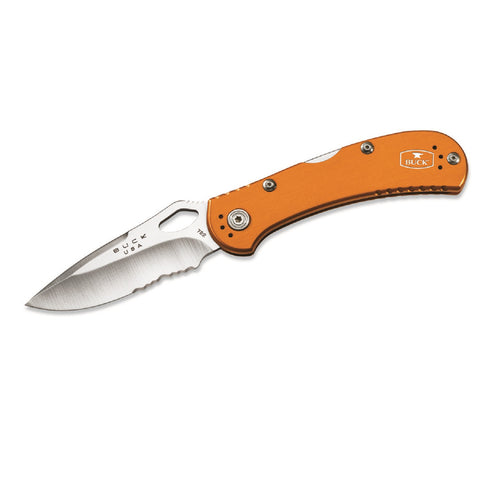 Buck Knives Spitfire Orange Serrated Folder - 0722ORX1B