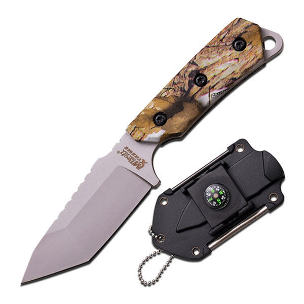 M-Tech USA Xtreme Neck Knife 5.5" w/Camo Coated G10 Handle