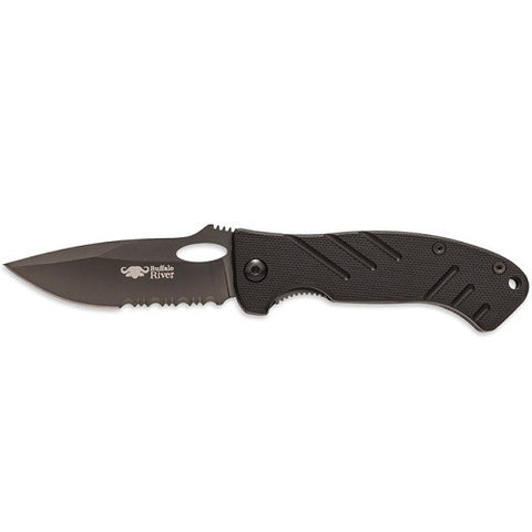 Buffalo River Maxim 3.5" 50/50 Folding Knife w/Pocket Clip