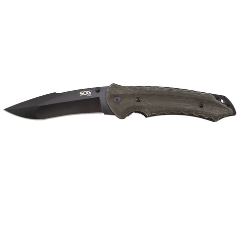 SOG Kiku Black Large Folding knife 4.6in blade