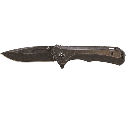 Schrade LinerLock Folding Knife Drop Point Blade G-10 Handle